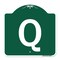 Signmission Designer Series Sign-Sign W/ Letter Q, Green & White Aluminum Sign, 18" x 18", GW-1818-22932 A-DES-GW-1818-22932 - alternate 1